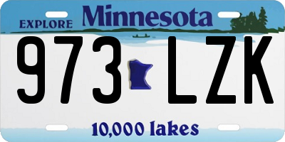MN license plate 973LZK