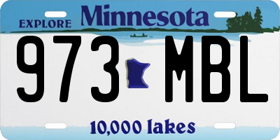 MN license plate 973MBL