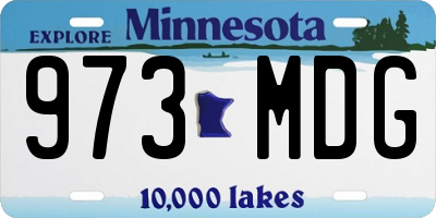 MN license plate 973MDG