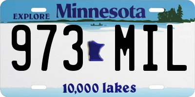 MN license plate 973MIL
