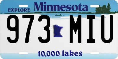 MN license plate 973MIU