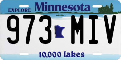 MN license plate 973MIV