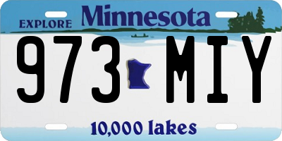 MN license plate 973MIY