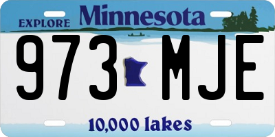 MN license plate 973MJE