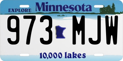 MN license plate 973MJW