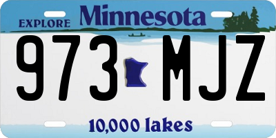 MN license plate 973MJZ