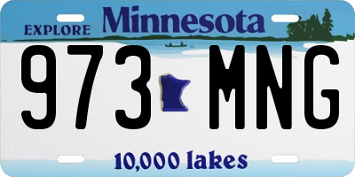 MN license plate 973MNG
