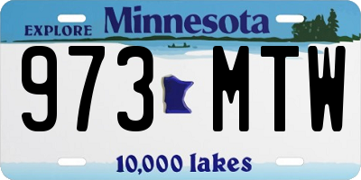 MN license plate 973MTW