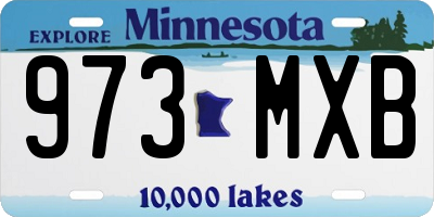 MN license plate 973MXB