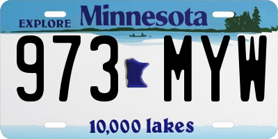 MN license plate 973MYW