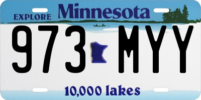 MN license plate 973MYY