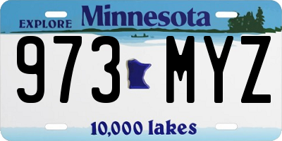 MN license plate 973MYZ