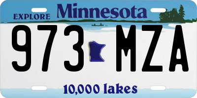 MN license plate 973MZA
