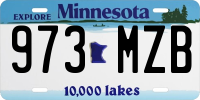 MN license plate 973MZB