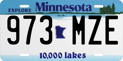 MN license plate 973MZE