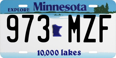 MN license plate 973MZF