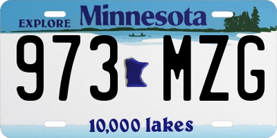 MN license plate 973MZG