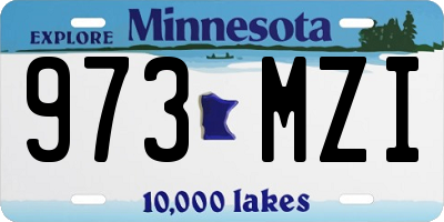 MN license plate 973MZI