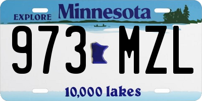 MN license plate 973MZL