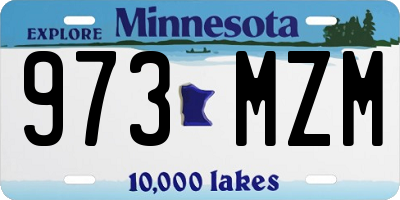 MN license plate 973MZM