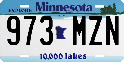 MN license plate 973MZN