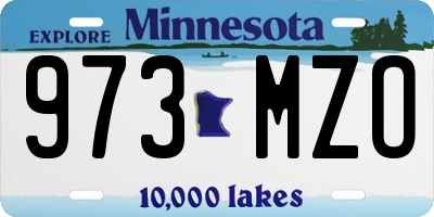 MN license plate 973MZO