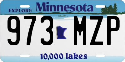 MN license plate 973MZP