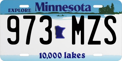 MN license plate 973MZS