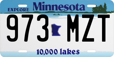 MN license plate 973MZT