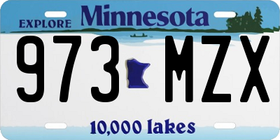 MN license plate 973MZX