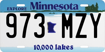 MN license plate 973MZY