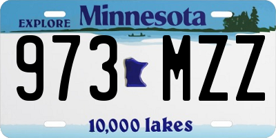 MN license plate 973MZZ