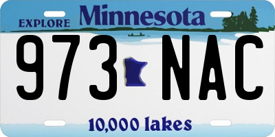 MN license plate 973NAC