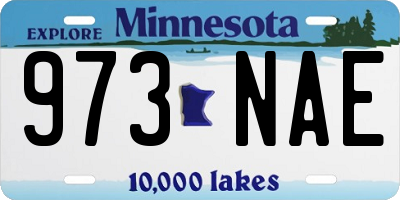 MN license plate 973NAE