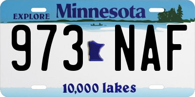 MN license plate 973NAF