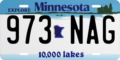 MN license plate 973NAG