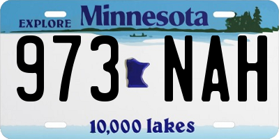 MN license plate 973NAH