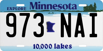 MN license plate 973NAI