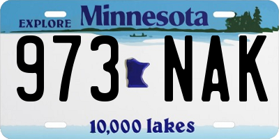 MN license plate 973NAK