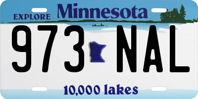 MN license plate 973NAL
