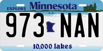 MN license plate 973NAN