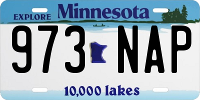 MN license plate 973NAP