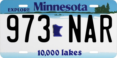 MN license plate 973NAR