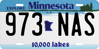 MN license plate 973NAS