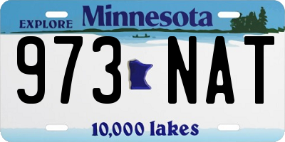 MN license plate 973NAT