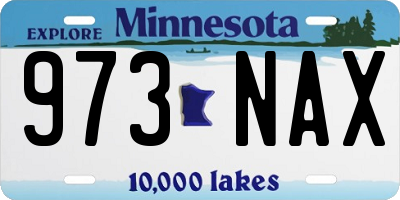 MN license plate 973NAX