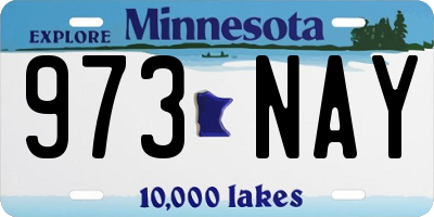 MN license plate 973NAY