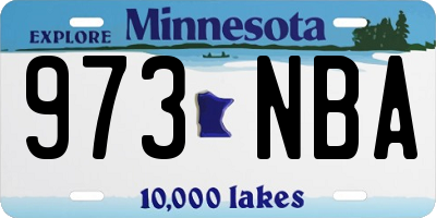 MN license plate 973NBA