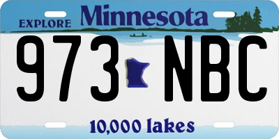 MN license plate 973NBC