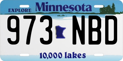 MN license plate 973NBD